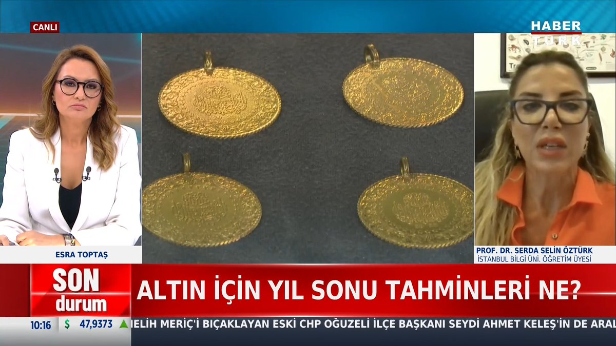 📌Altın için yıl sonu tahminleri ne? Fed bugün ne mesaj verir, altında yön ne olur? Akademisyen Prof. Dr. Serda Selin Öztürk #ParaGündem'de değerlendirdi.