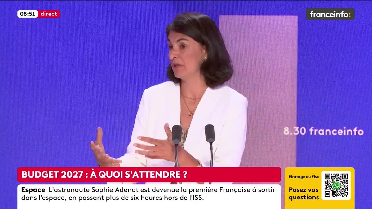 🔴Budget 2027 : Brûler la dette ? ➡️"Nous voulons définanciariser la dette publique. Faire en sorte que l’État français ne soit plus soumis au chantage de la dette. Nous proposons que les banques publiques françaises détiennent une partie de la dette publique", dit Aurélie Trouvé