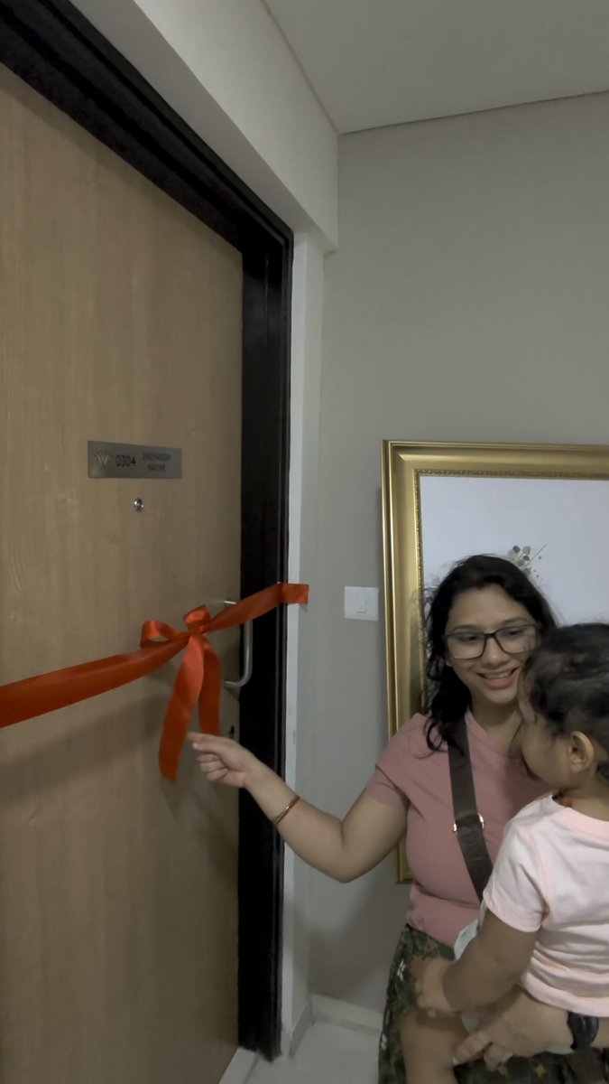 Almost a year of waiting, countless conversations, paperwork, payments, and a lot of patience. And finally, we have the keys to our own home. We started the day by taking blessings at a Shivji temple, completed the paperwork, and then stood in front of a door we had imagined opening for almost a year. That first step inside felt different. It’s not just a house. It’s a place where we’ll build memories, celebrate small wins, have difficult days, laugh over silly things, and watch Anika grow up. A new chapter for our little family begins here. Home, finally. ❤️