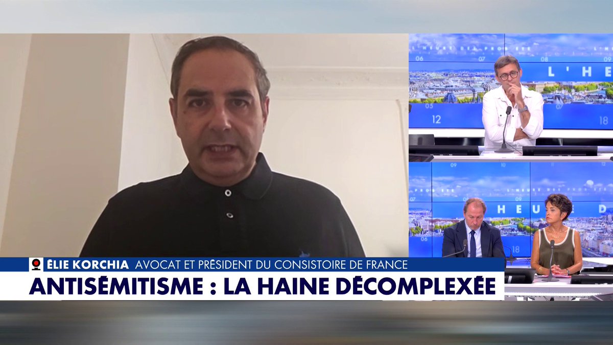 Élie Korchia, président du Consitoire de France, évoque le cas de Daniel Schneidermann, qu'il qualifie de «relais de la haine», dans #HDProsEte Toute l'info est à retrouver sur