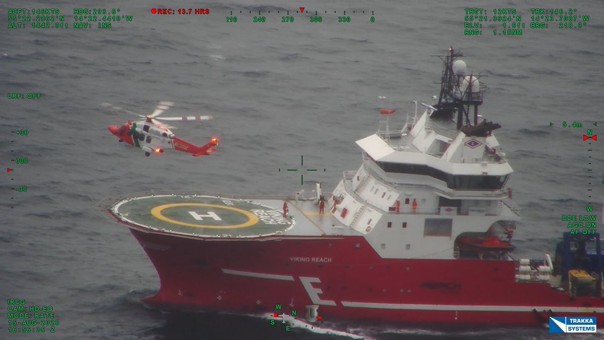 Footage from a successful Irish Coast Guard long-range MEDEVAC operation last Saturday, involving the rescue of an ill crew member from a merchant vessel. #IrishCoastGuard #SearchAndRescue