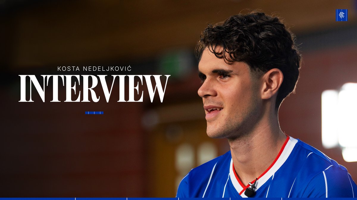 💭 “It was an easy decision after the first meeting with the coach, and I only wanted Rangers.” 🎙️ Kosta Nedeljkovic sat down with RangersTV for the first time after joining the club on a season-long loan from Aston Villa.