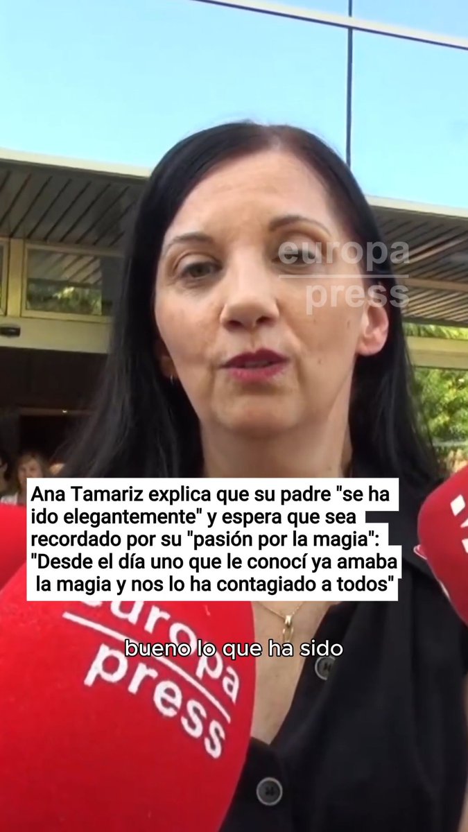 Ana Tamariz explica que su padre "se ha ido elegantemente" y espera que sea recordado por su "pasión por la magia": "Desde el día uno que le conocí ya amaba la magia y nos lo ha contagiado a todos"
