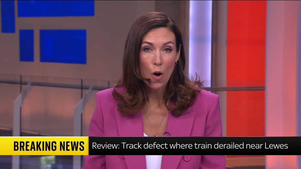 BREAKING: A review into last week's train derailment near Lewes has uncovered a defect in the track where it occurred. Sky's Amelia Harper reports. 📺 Sky 501, Virgin 602, Freeview 233 and YouTube