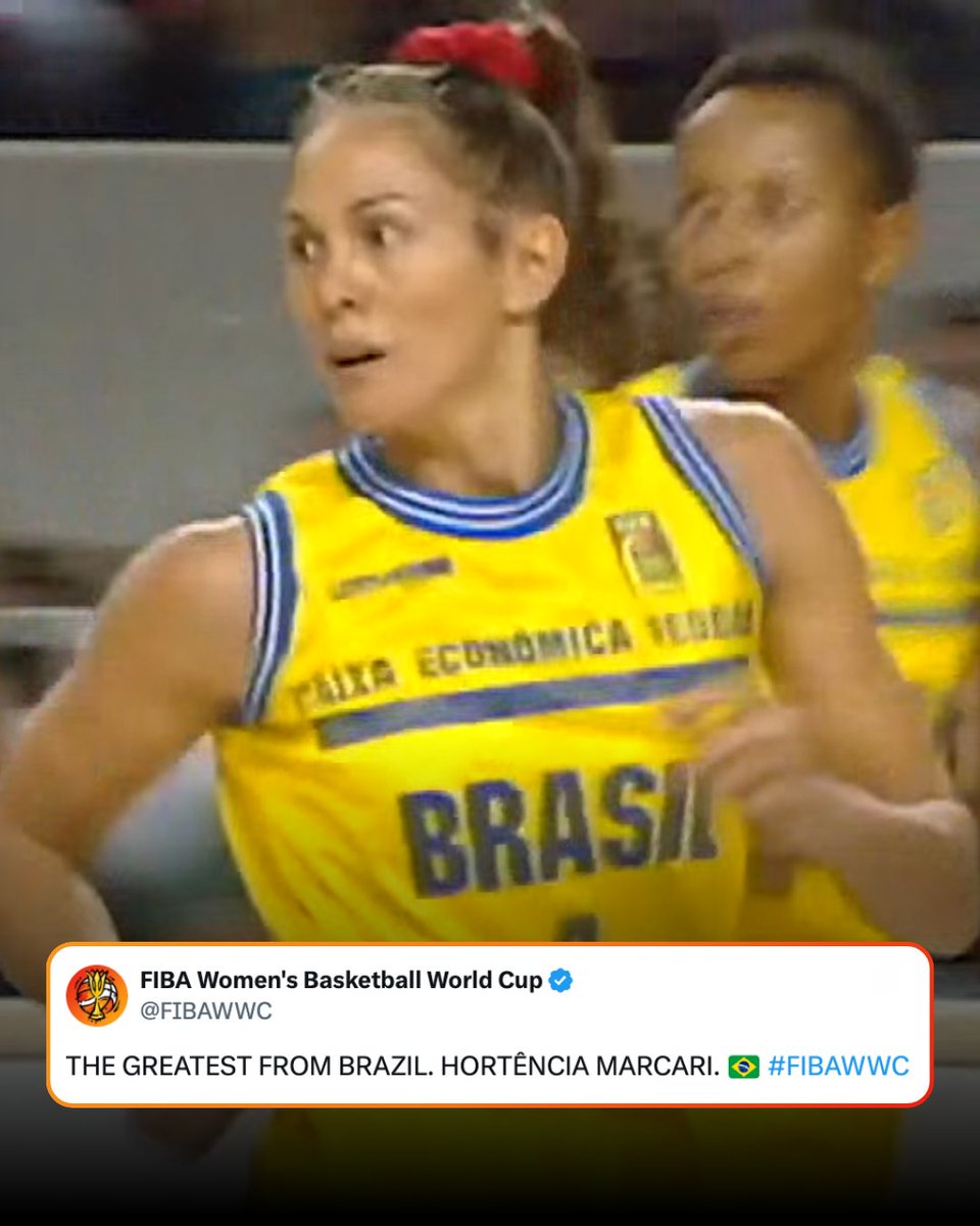 Brazil's GOAT Hortência Marcari's #FIBAWWC numbers are out of this world 🤯 1994 | 27.6 PPG 1990 | 31.5 PPG 1986 | 18.4 PPG 1983 | 29.0 PPG 1979 | 20.8 PPG 🐐 VOTE FOR YOUR GOAT