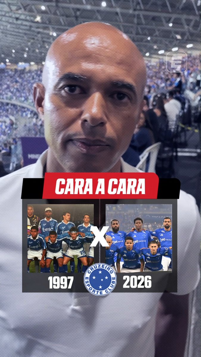 A ESPN pediu para o Ricardinho, jogador com mais tรญtulos na histรณria do Cruzeiro, escolher entre o time campeรฃo da Libertadores de 1997 e o elenco atual do Cabuloso! ๐๐ฆ E aรญ, fรฃ de esporte, concorda com as escolhas dele? #LibertadoresNaESPN #Cruzeiro
