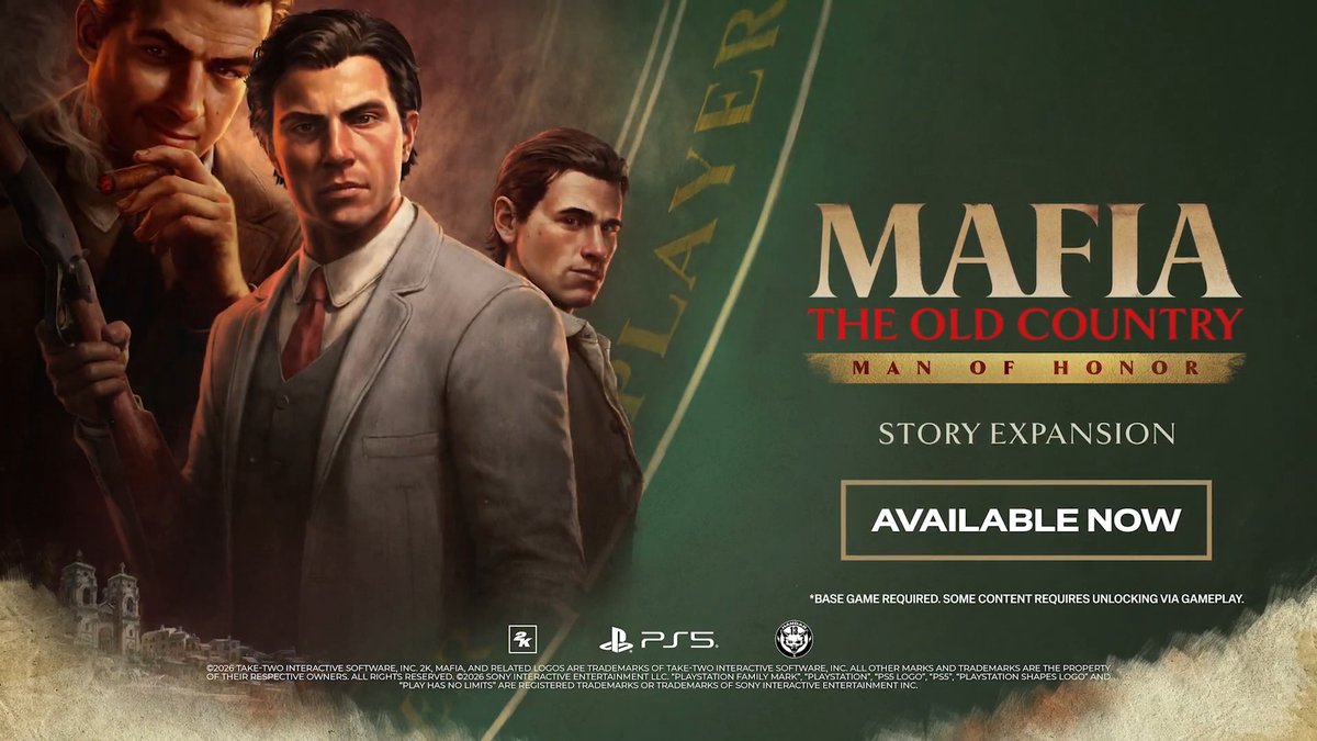 Leave it to luck? Not a chance. Man of Honor, a Mafia: The Old Country expansion, is out now for PS5.