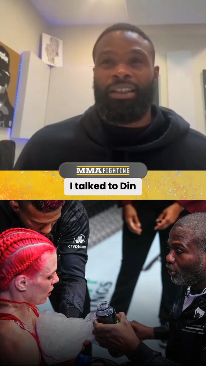 Tyron Woodley stands by Din Thomas following his comments after #UFC330: "Everybody wants to say something because it’s fun to jump on and go with it ‘Oh, it’s disgraceful.’ Sometimes it’s the people he works with. Some people that are smiling in his face." (🎥 Damon Martin)