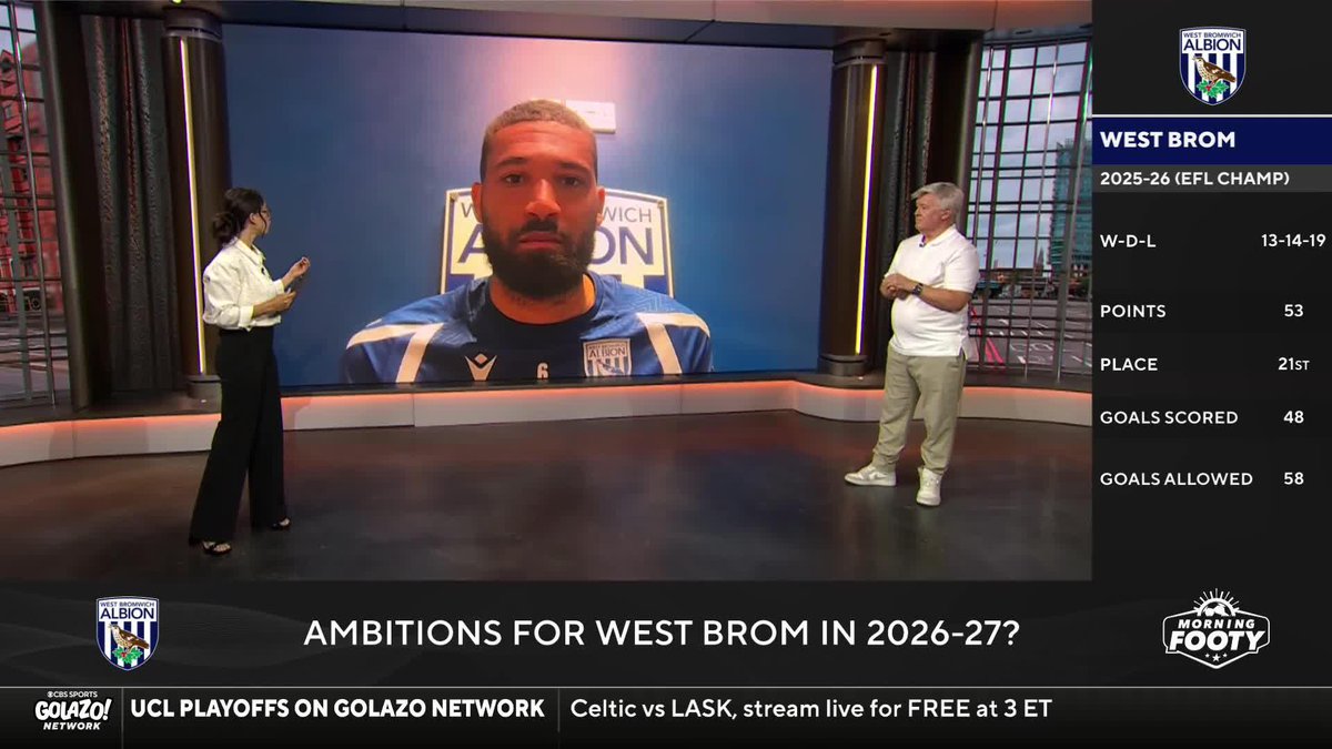 “My goal every year is to try to stay healthy and play as many games as possible.” West Bromwich Albion captain George Campbell on his personal goals for the upcoming year 🇺🇸