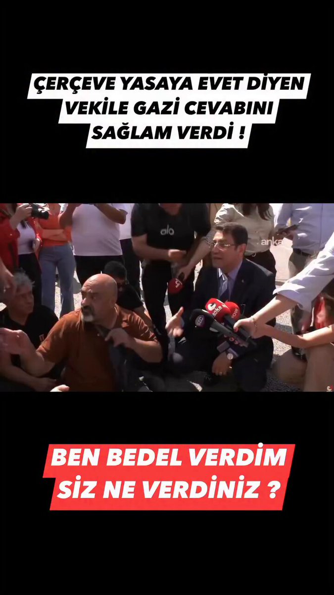 Butlancı Kenalin seçtirdiği Deva Partili Milletvekili Çerçeve yasaya Evet demişti. Gaziler ağzının payını vermiş..