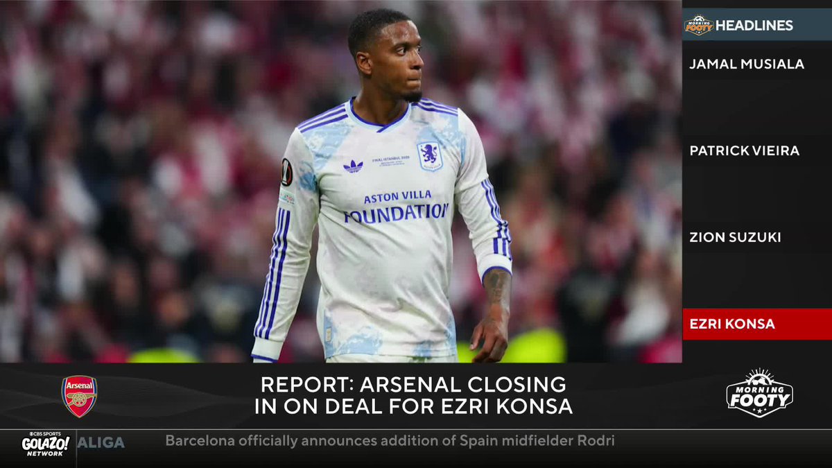 “It shows Arsenal’s ambition.” Geoff Shreeves and Aaron West discuss Arsenal closing in on a deal for Ezri Konsa ✍️