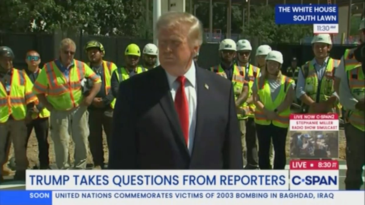 Q: "Are you open to negotiations with Iran?" Trump: "Maybe at some point. But right now, the situation is so good" Trump is more concerned with the ballroom so the Iran war will have to wait.