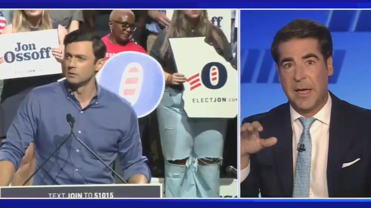 Fox News host Jesse Watters: Ossoff, apparently, is great with voters. When someone emails, when someone calls, he gets right back to them. And that goes a long way, because word gets out.