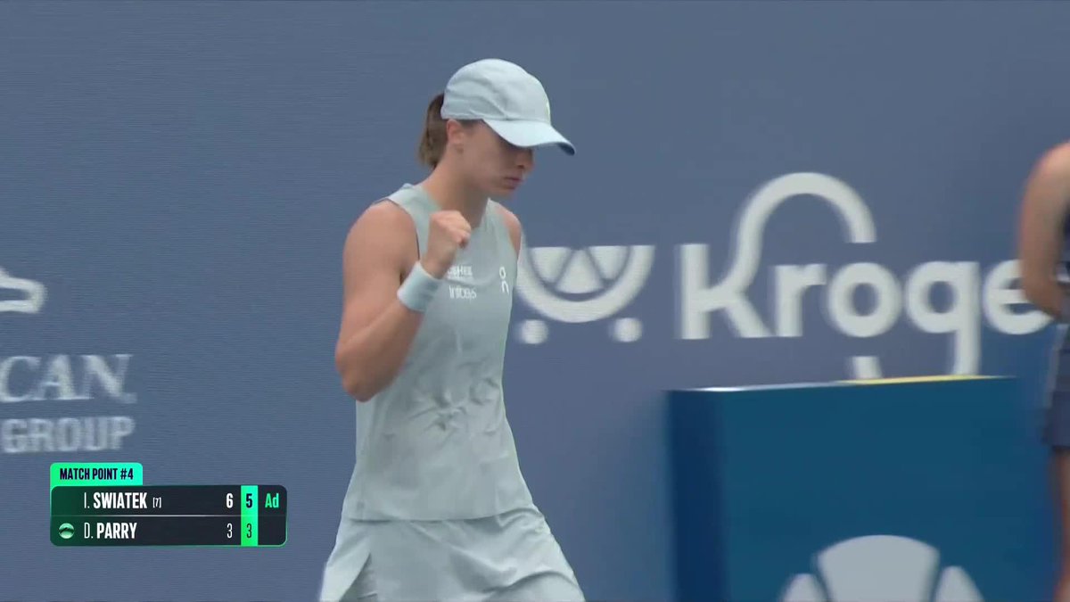 Fourth consecutive Cincy quarterfinal 👏 Iga Świątek defeats Parry in straight sets to return to the last eight! #CincyTennis
