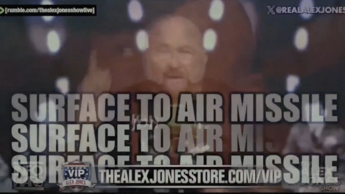 TOMORROW’S NEWS TODAY: SURFACE-TO-AIR MISSILES Alex Jones reported on President Trump being targeted by surface-to-air missiles years ago, saying Israel could carry out such an attack and blame it on Iran. » ᴡᴀᴛᴄʜ ʙʀᴇᴀᴋɪɴɢ ɴᴇᴡs: