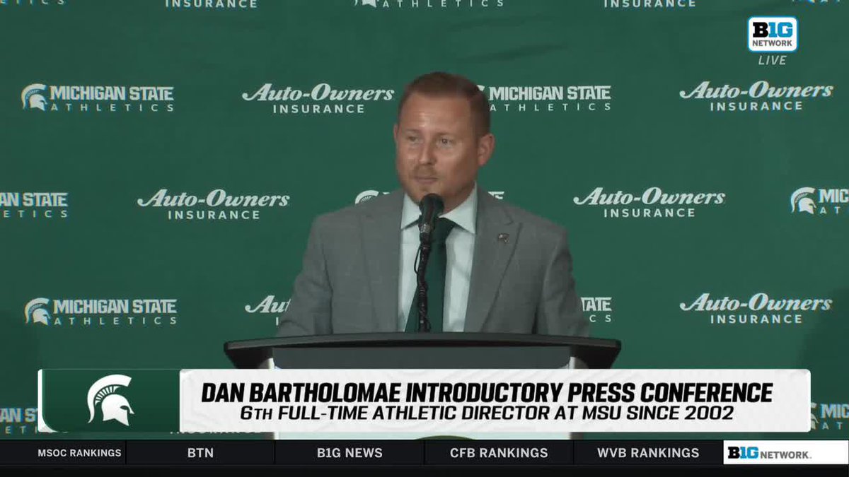 "In simple terms, this is a dream come true for me." Michigan State Athletics introduces new Athletic Director, Dan Bartholomae.
