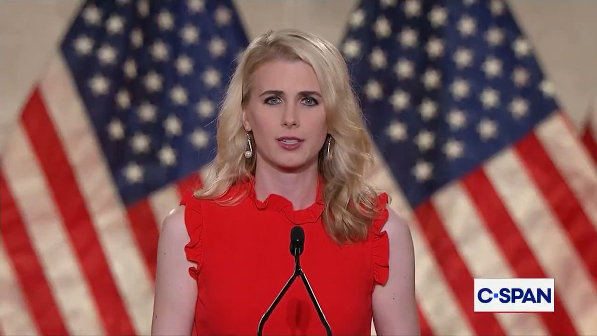 Sen. Jon Ossoff (D-GA) mentioned White House aide Natalie Harp during a rally in Atlanta on Sunday, setting off a media firestorm. Here's Ms. Harp's speech at the 2020 Republican National Convention.