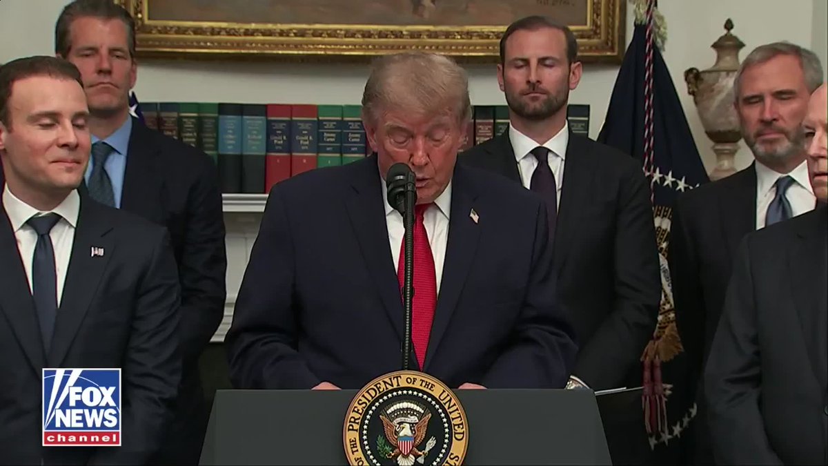 JUST IN: President Trump declares the U.S. is "way ahead" of China in the artificial intelligence race. Trump also highlights America's technological dominance across multiple industries. “We're ensuring that America remains the undisputed leader, not only in Bitcoin and crypto, but also technologies like prediction markets, artificial intelligence and much more.” "Artificial intelligence, we're way ahead of number 2. Number 2 is China."