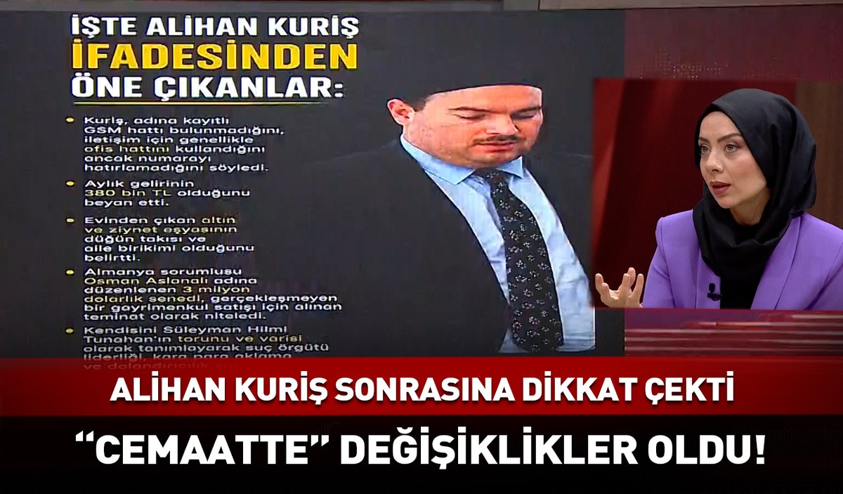 Alihan Kuriş sonrası "cemaatte" yapısal, kurumsal ve siyasal değişiklikler oldu" Siyaset Bilimci Elif Şahin'den çarpıcı sözler...
