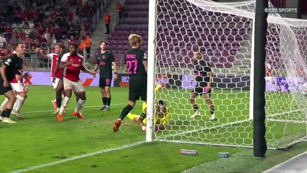 Igor Zlatanović heads Hapoel Be'er Sheva into the lead 💪 Watch the Champions League playoff first leg on Paramount+ 📺