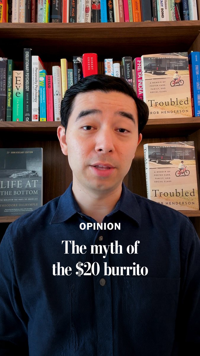"Even though wages have risen faster than food prices, a higher grocery bill feels like a loss," Rob Henderson says. "Politicians know this. It is easier to promise cheaper groceries than to explain this reality." 🔗 Check out a recent episode of Make It Make Sense on why conservatives are fighting about $20 burritos here: