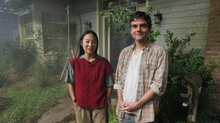 Wagner Moura and Greta Lee give a tour of The Last House.