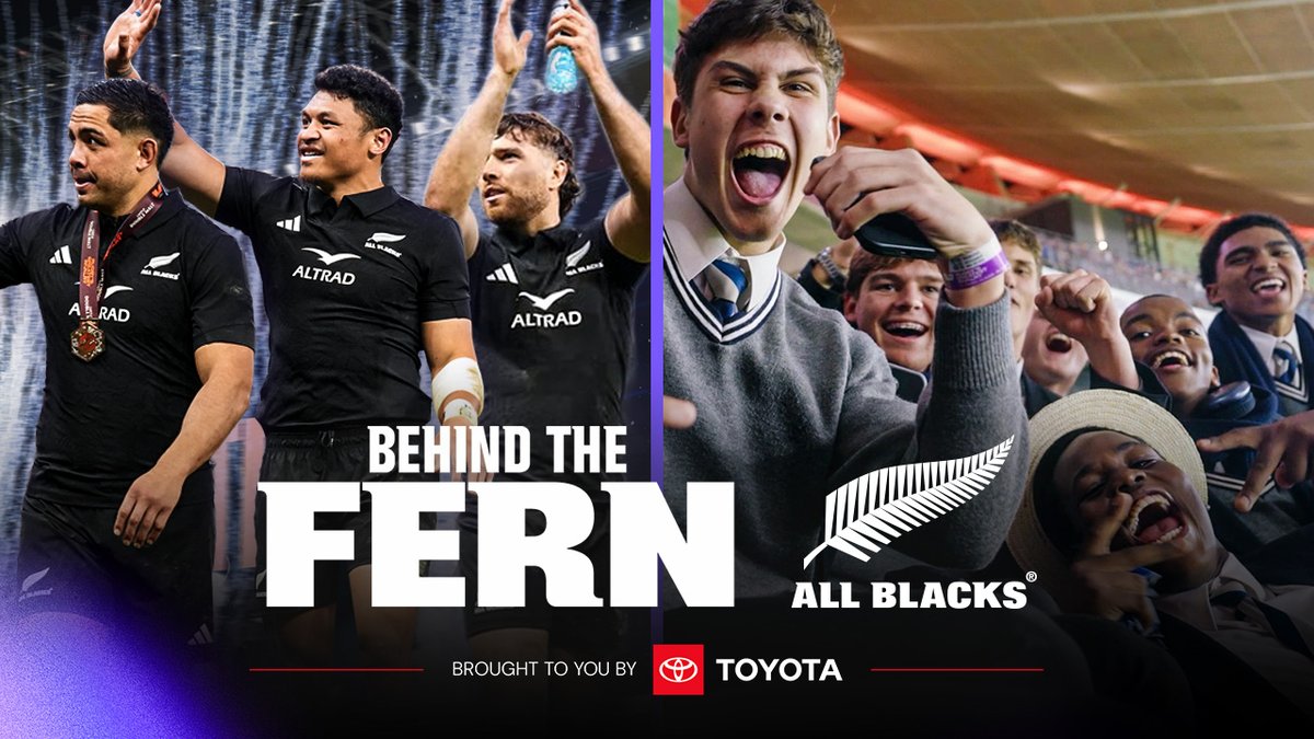 Catch up on our last episode of ๐ฉ๐๐๐๐๐
๐๐๐ ๐ญ๐๐๐, brought to you by Toyota. Go behind the scenes with the All Blacks in Cape Town as they prepare to face the DHL Stormers in the first game of Rugbyโs Greatest Rivalry. From intense training and recovery to ice baths and Josh Jacombโs All Blacks debut, get closer to the team than ever before โ and meet the incredible fans backing the All Blacks in Cape Town.