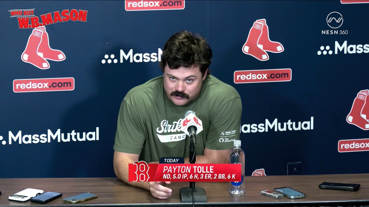 Payton Tolle started his postgame sound with some thanks for supporting the Jimmy Fund these last two days: "I want to start off by saying how much the Jimmy Fund was awesome for my first one, that was incredible. So thank you to everybody for raising that much money that was amazing." 🥹❤️ 🎙️ Presented by W.B. Mason Co.