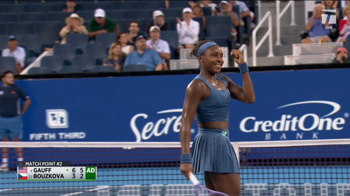 What a performance from Coco Gauff 🫡 The 2023 champ earned an impressive 6-3, 6-2 win over Marie Bouzkova to set up a quarterfinal clash with Marta Kostyuk. Coco Gauff has been incredible in Cincy so far 👏 #cincytennis