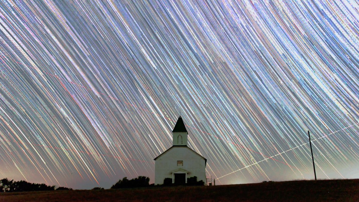 A time lapse of the night sky stacked on top of itself gives you star trails like this one from last week during the Perseid Meteor Shower. #txwx #dfwwx