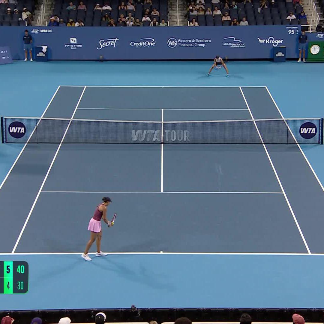 Securing Her Spot! 💪 Madison Keys locks in her place in the quarterfinals after defeating Wang 7-6(3), 6-4. #CincyTennis