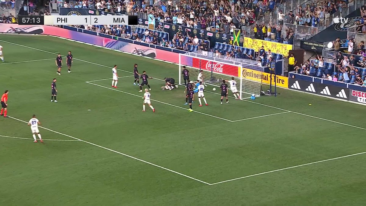 Neil Pierre is on a tear! 🤯 It's the 18-year-old center back's third goal in five games for Philadelphia Union!