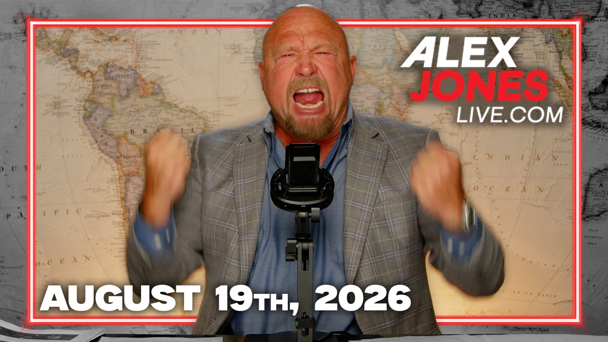 MUST-WATCH WEDNESDAY FULL SHOW: Iran Planning Missile Attacks On European Bases! Israel Strikes Syrian Airbase Where Turkish Envoy Was Meeting In Attempt To Prevent Syria From Entering The Nuclear Umbrella Defense Alliance Of Pakistan, Turkey, & Saudi Arabia! PLUS, DSA Calls For Overthrow Of US! World Braces For The End Of Dollar Dominance As Treasury Sec. Scott Bessent Announces New Quantitative Easing Measures! Respected Economist Kirk Elliott Joins Alex Jones To Talk About The Different Unfolding Scenarios That Run From Bad To Worse & What Comes Next! FINALLY, Top Pollster Rich Baris Warns That The Republican Party Under Trump's Leadership Is Facing Massive Defeat In The Midterms Because Of Trump's Bizarre Self-Destructive Actions! THIS IS MUST-WATCH/SHARE INFO! — 8/19/26