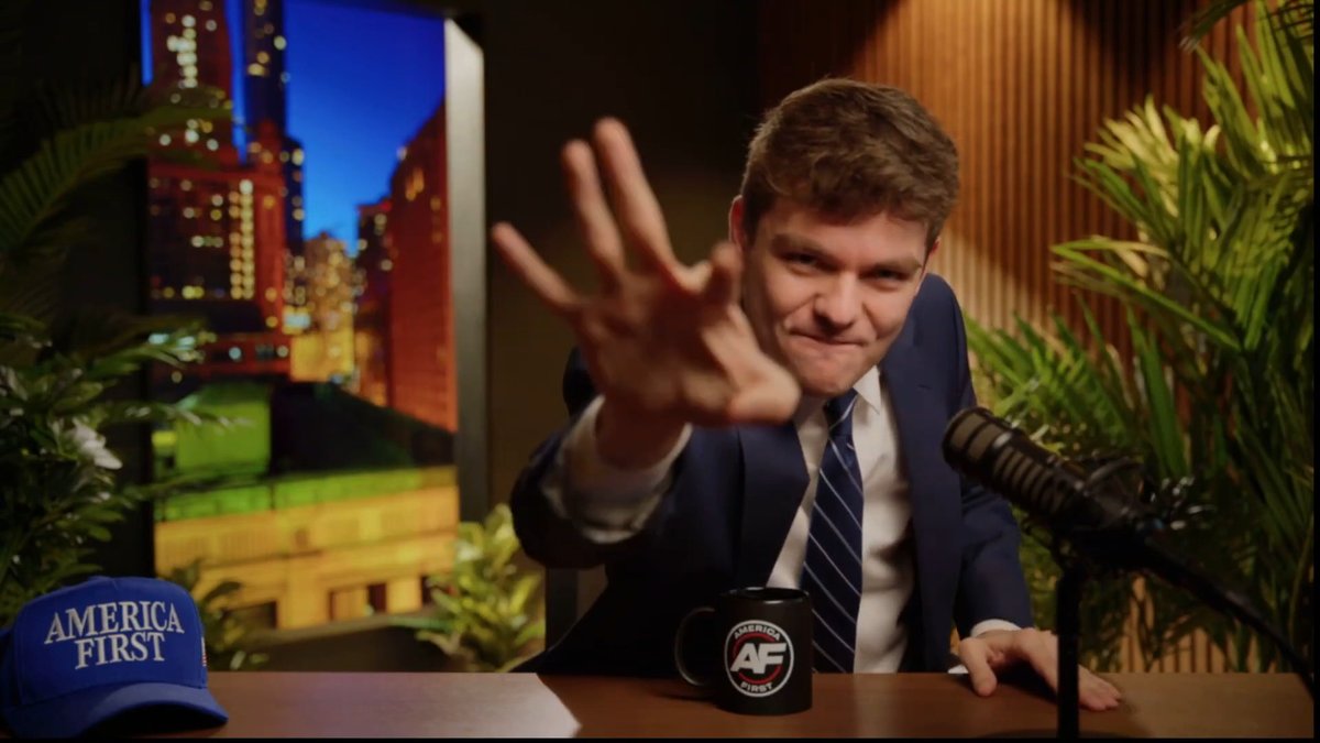 Nick Fuentes has a message for Muslims and Jews in America that cry out in pain as they strike. "Get the fuck out of here. Christians need to say 'no more gaslighting'. I want a Roman salute from everybody. A Roman salute to our Caesar. A Roman salute to our church. Hail Christ! Hail Caesar! Hail Rome! We're taking Muslims by their thobe and all their goofy shit, and we're taking Jews by their yarmulke, and we got to flick them back out to the Middle East. This is a new Rome, bitch. Get on board or get out."