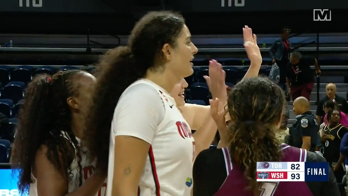 Quick little UCLA Women's Basketball reunion at mid-court 😊 Washington Mystics