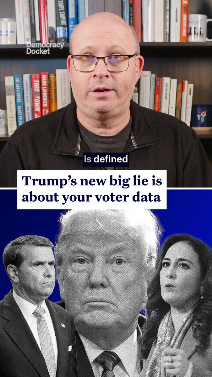 👀 PAY ATTENTION: The 2026 midterm election will be defined by data. “I’m talking about the voter rolls,” Marc Elias says. “The [DOJ] is trying to get their hands on it because they want to use that data to try to force states to kick people off.” Stay in the know: