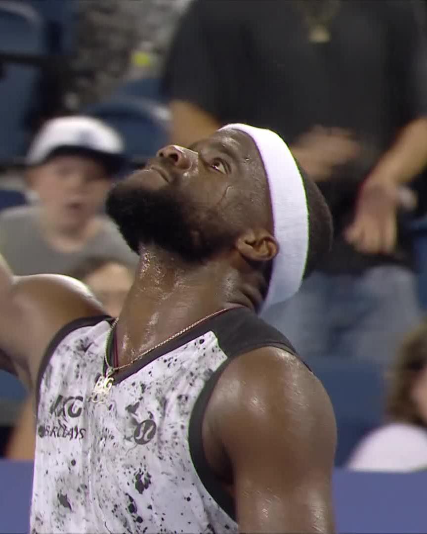 1, 2, 3, FOE ✌️ Frances Tiafoe defeats Auger-Aliassime 6-3 6-4 and has notched four consecutive Top 10 victories for the first time in his career! #CincyTennis