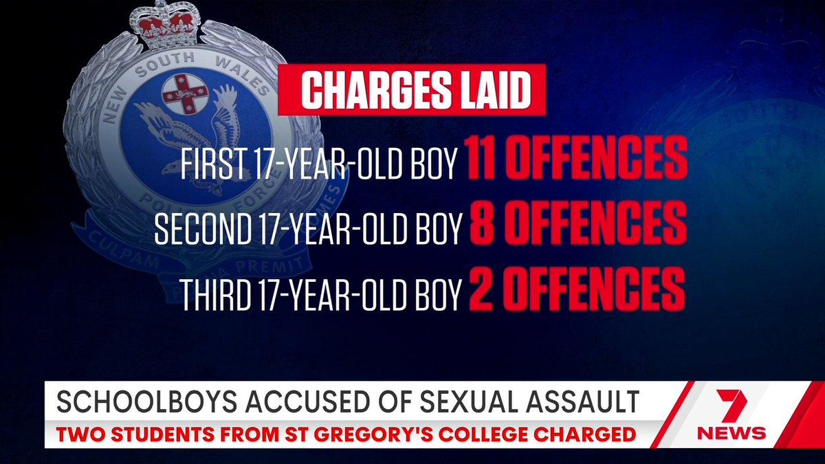Three teenage boys are tonight accused of a gang sexual assault on a 17-year-old girl, in Sydney's south west.