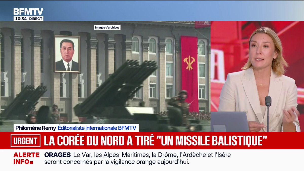 Un possible missile balistique tiré depuis la Corée du Nord