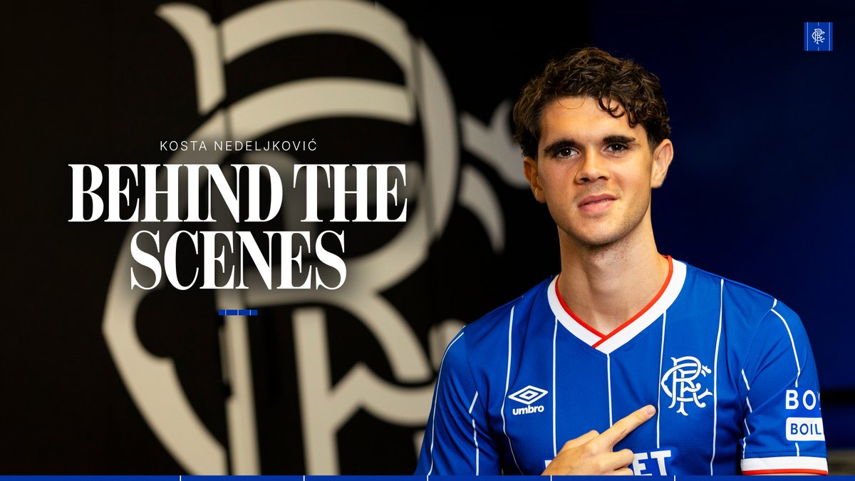 🎥 First Day | Kosta Nedeljković 👀 Go behind the scenes as our new No.1️⃣8️⃣ checks in at Rangers.