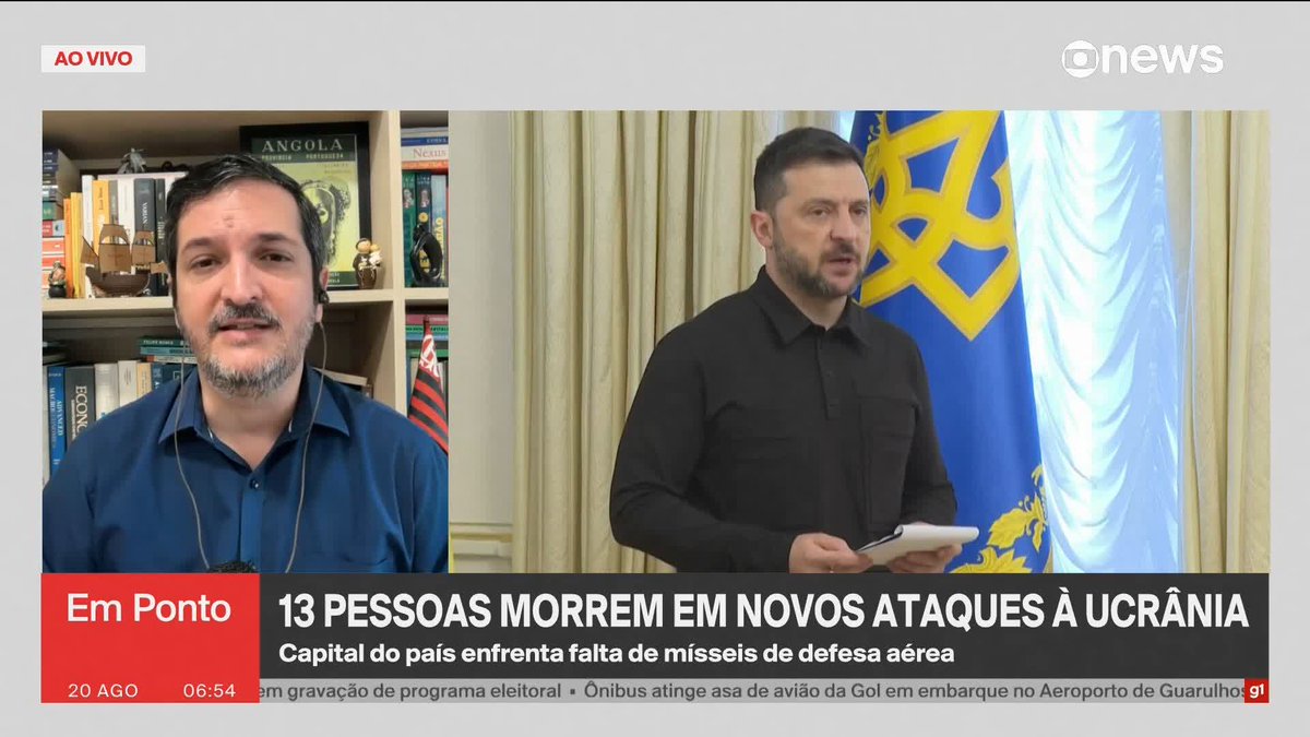 "Estamos falando de uma guerra que já dura quatro anos e meio (...) me parece natural que você tenha essas pressões internas", diz Daniel Sousa sobre a ideia de eleições na Ucrânia em meio a guerra com a Rússia. ➡️#GloboNewsEmPonto de segunda a sexta, às 06h30, na #GloboNews