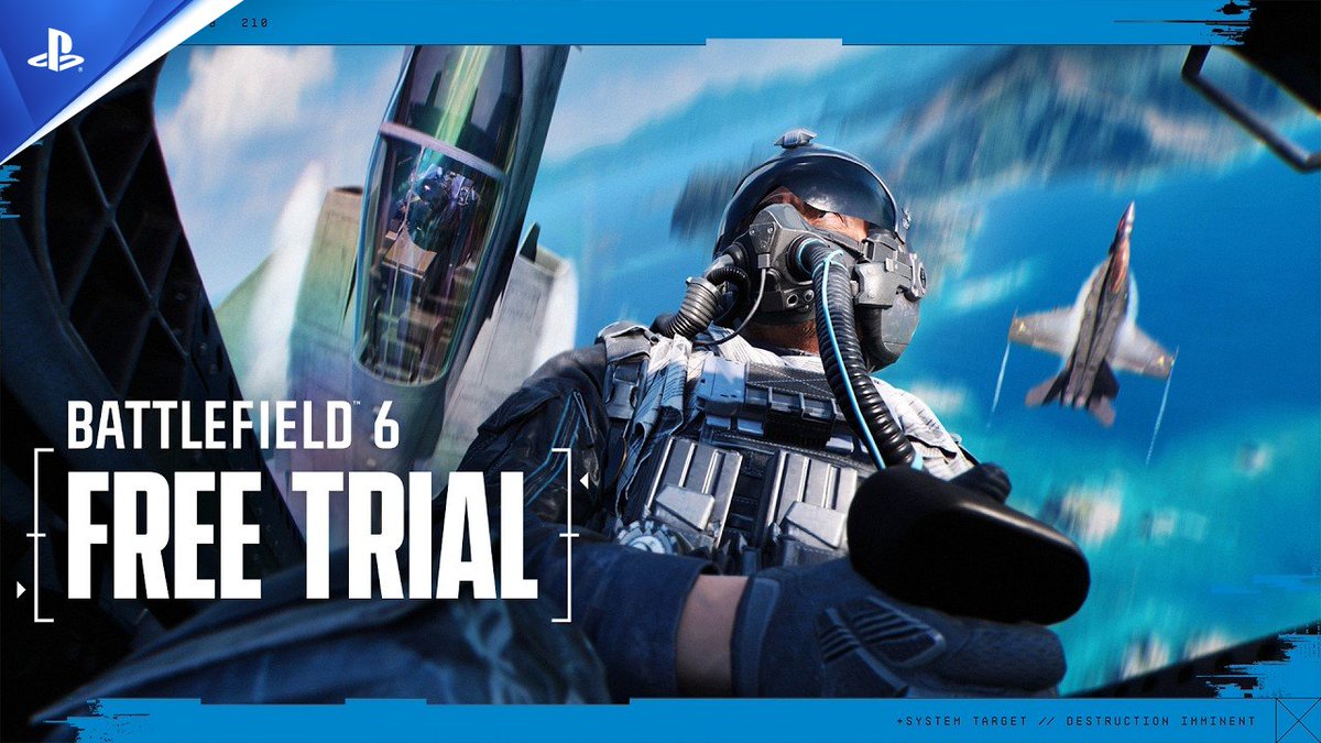 Votre semaine gratuite de BATTLEFIELD 6 a commencé. Découvrez le nouvel événement Top Gun pendant l'essai gratuit avec notamment : • 6 modes • 4 cartes • 1 semaine seulement. Déployez-vous jusqu'au 25 août :