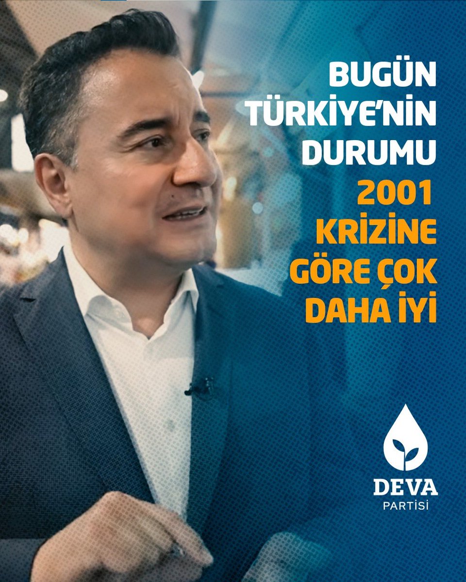 Ali Babacan: “Bugün Türkiye'nin durumu 2001 krizine göre çok daha iyi. O günkü krizden Türkiye'yi çıkartmak çok daha zor işti. Bugünkü bu ekonomik zorluklardan Türkiye'nin çıkması çok daha kolay ve çok daha hızlı.”