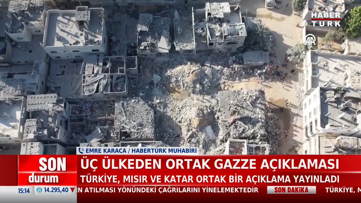 #SONDURUM - Üç ülkeden ortak Gazze açıklaması Türkiye, Mısır ve Katar ortak bir açıklama yayınladı.