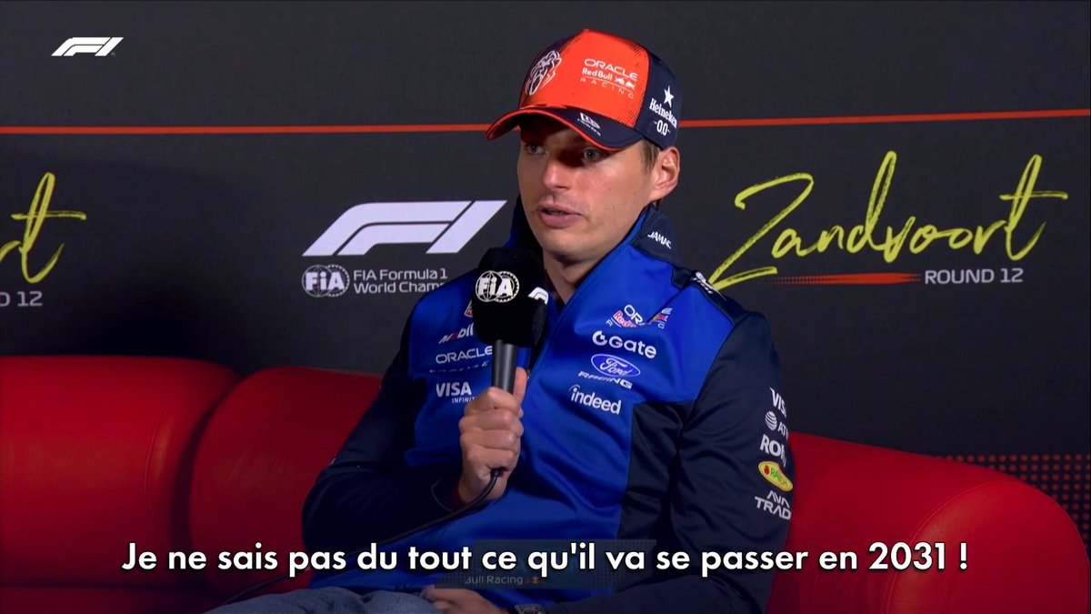 "J'ai toujours dit que mon objectif était de courir à vie pour Red Bull" 💪 La réaction de Max Verstappen après la prolongation de son contrat jusqu'en 2030 🇳🇱 #F1 #DutchGP