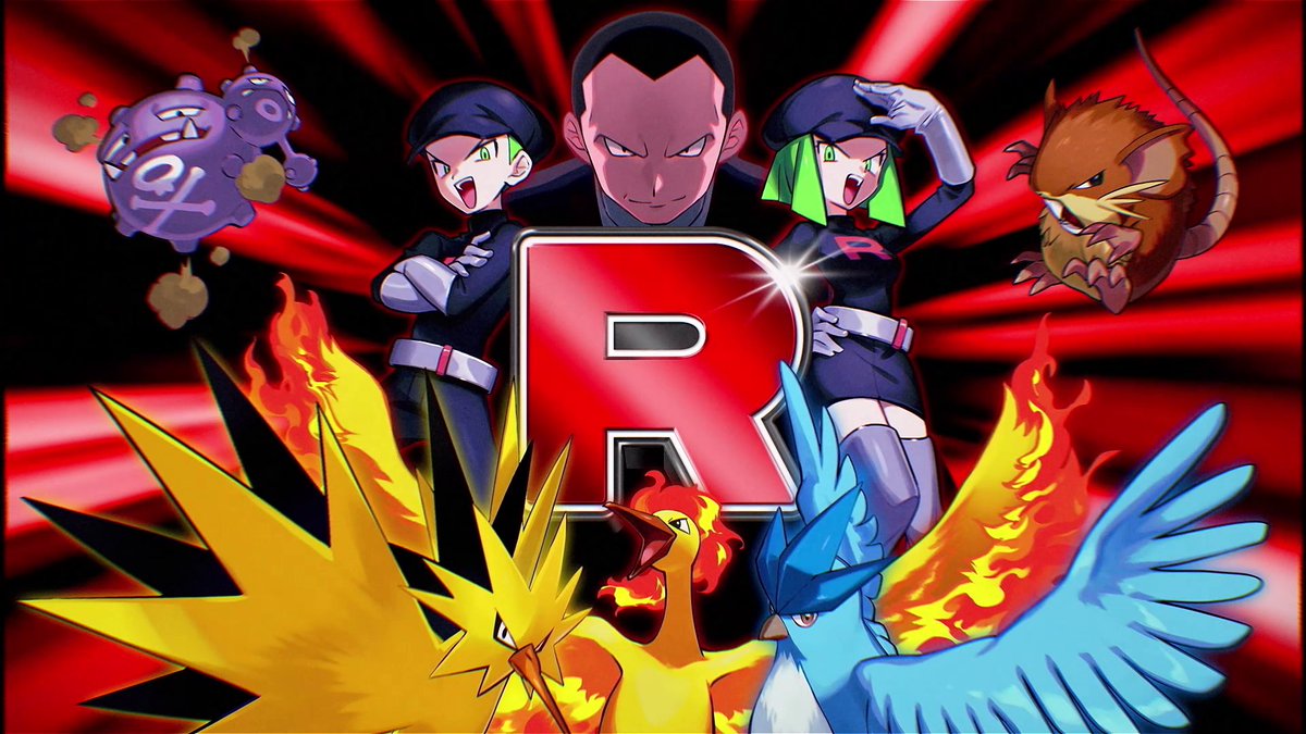 Team Rocket has arrived in full force, making a fierce face-off inevitable as you prepare for trouble 💥 Experience the immense power of Team Rocket's Pokémon and the shenanigans of their colorful crew in the #TeamRocketsAmbition 🚀 expansion releasing next week!