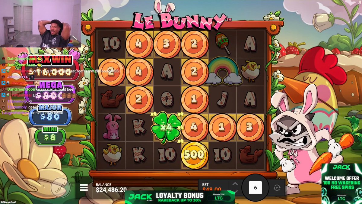 LOWTIERGOD WAS TALKING SHIT ABOUT THE SLOT… THEN THIS MASSIVE HIT DROPPED ON LE BUNNY 😱 LowTierGod 🔥