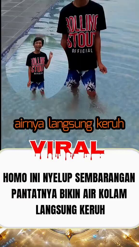 Kayaknya harus ada aturan baru yang melarang boti masuk ke kolam renang umum deh?? Soalnya boolnya udah gak punya klep lagi karena sering disodok-sodok! 🤧