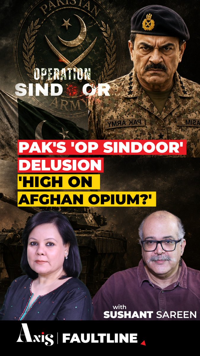 “Is Pakistan high on Afghan opium?”, Sushant Sareen has a brutal description of Pakistan’s Operation Sindoor narrative. Why is Pak rattled by India's documentary- are they fighting the facts or the narrative? Watch the full conversation on Faultline with Ananya Dasgupta, only on Times Axis. Watch the full episode: #axisfaultline #pakistanarmy #sushantsareen #operationsindoor #timesofindia #pakistan #india #opsindoordocumentary Ananya Dasgupta