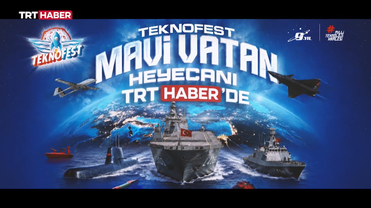 🇹🇷🚢 TRT'nin iletişim paydaşı olduğu #TEKNOFESTMaviVatan heyecanı 23 Ağustos'a kadar TRT Haber'de.